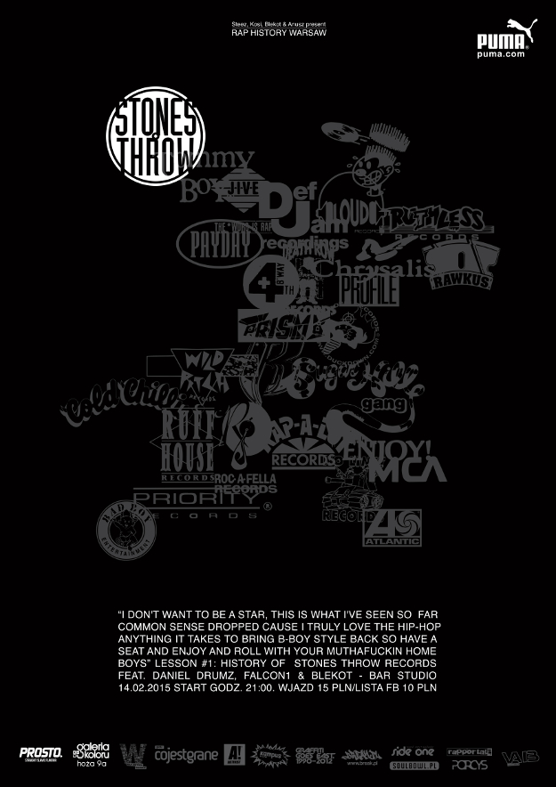 Rap History Warsaw – The Labels – plakat